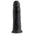 King Cock 10 - großer Saugnapf-Dildo (25 cm) - schwarz