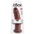 King Cock 10 - Großer Dildo mit Saugfuß (25cm) - Braun 