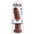 King Cock 10 - großer Haftfuß-Dildo (25 cm) - braun