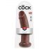 King Cock 10 - großer Saugnapf-Dildo (25cm) - braun