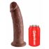 King Cock 10 - großer Saugnapf-Dildo (25cm) - braun