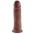 King Cock 10 - großer Haftfuß-Dildo (25 cm) - braun