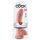 King Cock 9 - großer Dildo mit Saugnapf und Hoden (23 cm) - naturfarben