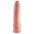 King Cock 9 - großer Dildo mit Saugnapf und Hoden (23 cm) - naturfarben