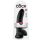 King Cock 9 - großer Saugnapf, Hoden Dildo (23cm) - schwarz 