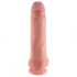 King Cock 11 - Saugfuß-Dildo mit Hoden (28 cm) - naturfarben