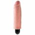 King Cock 6 Stiffy - wasserdichter, realistischer Vibrator (15cm) - Naturfarben 