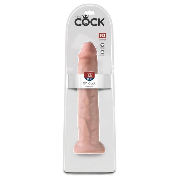 King Cock 13 - gigantischer naturgetreuer Dildo (33 cm) - naturfarben