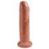 King Cock 7 Vorhautmeister - lebensechter Dildo (18cm) - dunkles Natur 