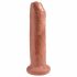 King Cock 7 - naturgetreuer Dildo (18 cm) - dunkel natur