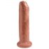 King Cock 7 - naturgetreuer Dildo (18 cm) - dunkel natur