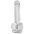 King Cock Clear 6 - Saugfuß, Hoden kleiner Dildo (15cm) 