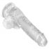 King Cock Clear 6 - Saugfuß, Hoden kleiner Dildo (15cm) 