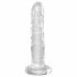 King Cock Clear 8 - Saugnapf Dildo mit Hoden (20cm) 