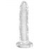 King Cock Clear 8 - Saugnapf Dildo mit Hoden (20cm) 