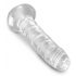 King Cock Clear 8 - Saugnapf Dildo mit Hoden (20cm) 