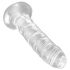 King Cock Clear 8 - Saugnapf Dildo mit Hoden (20cm) 