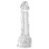 King Cock Clear 7 - Saugnapf, Hoden Dildo (18cm) 