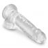 King Cock Clear 7 - Saugnapf, Hoden Dildo (18cm) 