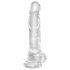 King Cock Clear 8 - Saugnapf, Hoden Dildo (20cm) 