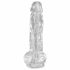 King Cock Clear 8 - Saugnapf, Hoden Dildo (20cm) 