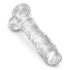 King Cock Clear 8 - Saugnapf, Hoden Dildo (20cm) 