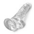 King Cock Clear 8 - Saugnapf, Hoden Dildo (20cm) 