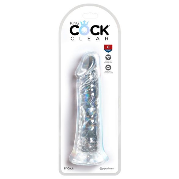 King Cock Clear 8 - Saugnapf, großer Dildo (20cm) 