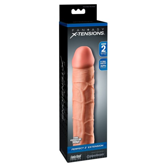 X-TENSION Perfect 2 - realistischer Penishülle (20,3cm) - naturfarben 