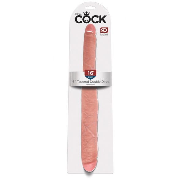 King Cock 16 Tapered - realistischer Doppeldildo (41cm) - Naturfarben 