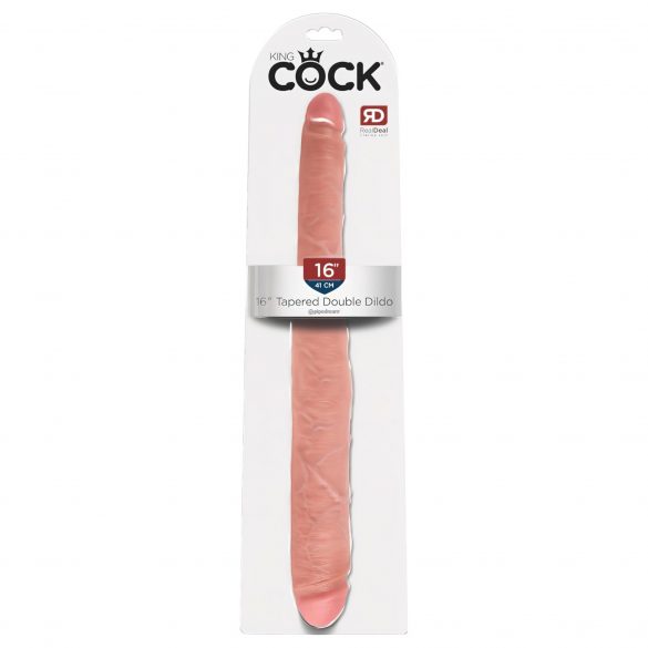 King Cock 16 Tapered - naturgetreuer doppeldildo (41 cm) - naturfarben