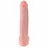 King Cock 15 - Haftfuß-Dildo mit Hoden (38 cm) - natur