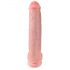 King Cock 15 - Haftfuß-Dildo mit Hoden (38 cm) - natur