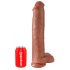 King Cock 15 - Saugnapf, Hoden, riesiger Dildo (38cm) - Dunkles Natur 