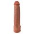 King Cock 15 - Saugnapf, Hoden, riesiger Dildo (38cm) - Dunkles Natur 