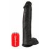 King Cock 15 - haftender Dildo mit Hoden (38 cm) - schwarz