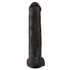 King Cock 15 - gigantischer, saugnapfbasierter, Hoden-Dildo (38cm) - schwarz 