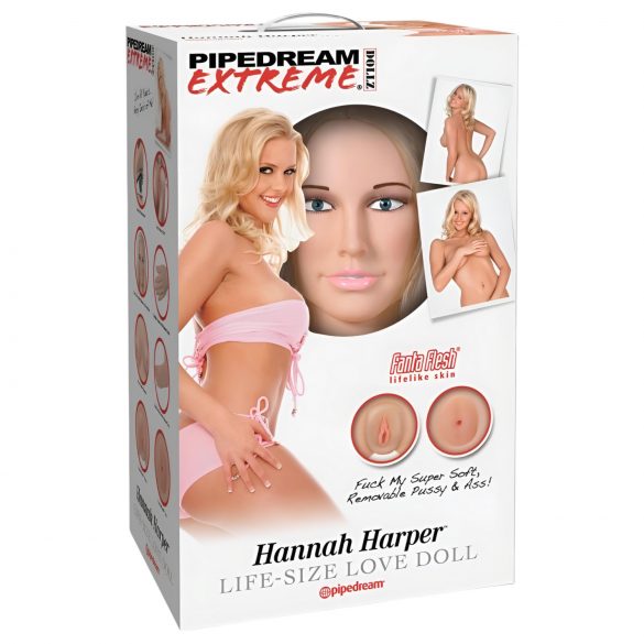 Pipedream Hannah Harper - lebensgroße Gummipuppe mit 3D-Gesicht 