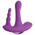 3Some Rock n’ Ride - Wiederaufladbarer, drahtloser Dreifach-Vibrator (Lila)