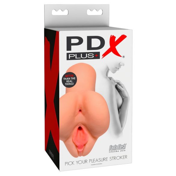 PDX Wähle Deinen Vergnügen Masturbator - 2in1 realistischer Masturbator (natur) 