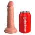 King Cock Elite 6 - naturfarbener, lebensnaher Dildo mit Saugfuß (15 cm) 