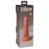 King Cock Elite 6 - haftfähiger, realistischer Dildo (15cm) - dunkel Natur 