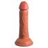 King Cock Elite 6 - haftfähiger, realistischer Dildo (15cm) - dunkel Natur 