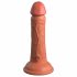 King Cock Elite 6 - haftfähiger, realistischer Dildo (15cm) - dunkel Natur 