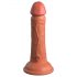 King Cock Elite 6 - haftfähiger, realistischer Dildo (15cm) - dunkel Natur 