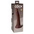 King Cock Elite 7- Saugnapffuß, realistischer Dildo (18cm) - Braun 