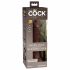 King Cock Elite 7- Saugnapffuß, realistischer Dildo (18cm) - Braun 