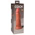 King Cock Elite 8 - Saugnapf, realistischer Dildo (20cm) - dunkles Natur 