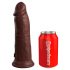 King Cock Elite 8 - Saugnapf, lebensechter Dildo (20cm) - Braun 