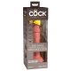 King Cock Elite 6 - Saugnapf, realistischer Vibrator 15cm (dunkle Natur) 